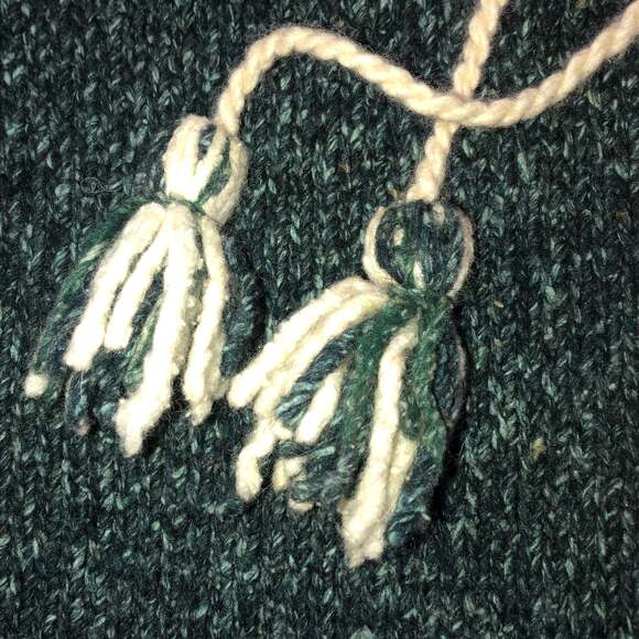 Casa De La Lana Handknit Sweater Jacket NY on it size large - Picture 8 of 12